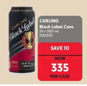 CARLING Black Label Cans