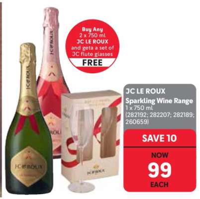 JC LE ROUX Sparkling Wine Range