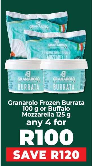 Granarolo Frozen Burrata or Buffalo Mozzarella