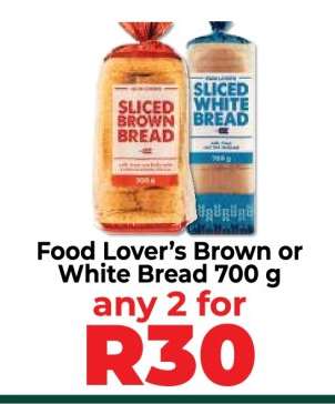 Food Lover’s Brown or White Bread 700 g