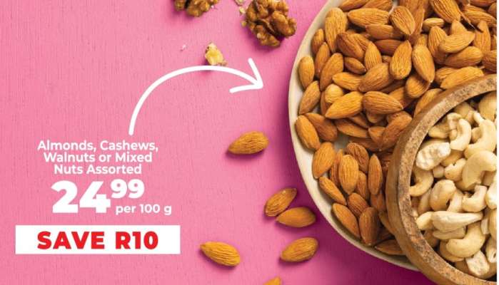 Almonds, Cashews, Walnuts or Mixed Nuts Assorted