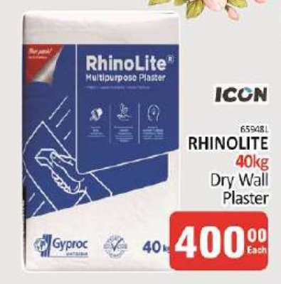 RHINOLITE 40kg Dry Wall Plaster