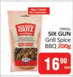 SIX GUN Grill Spice BBQ 200g
