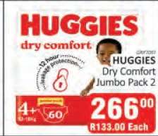 HUGGIES Dry Comfort Jumbo Pack 2