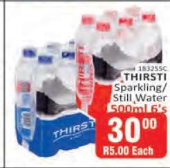 THIRSTI SPARKLING/STILL WATER