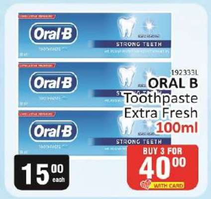 ORAL B Toothpaste Extra Fresh 100ml
