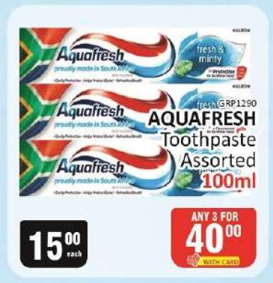 AQUAFRESH Toothpaste Assorted