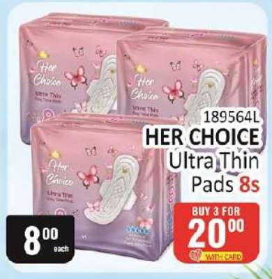 HER CHOICE Ultra Thin Pads 8s