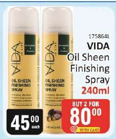 VIDA Oil Sheen Finishing Spray 240ml