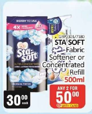 STA SOFT Fabric Softener or Concentrated Refill
