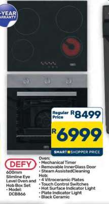 DEFY 600mm Slimline Eye Level Oven and Hob Box Set