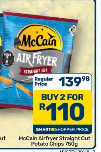 McCain Airfryer Straight Cut Potato Chips 750g