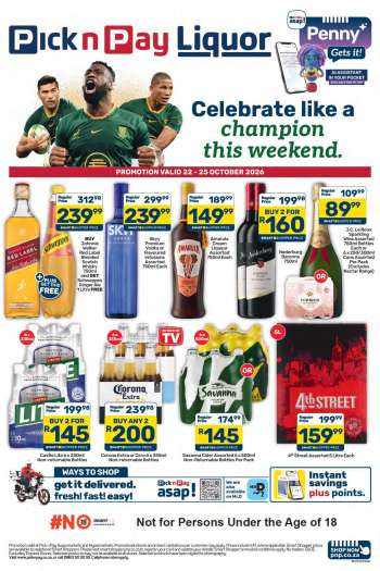 Pick n Pay catalogue  - 22/10/2026 - 25/10/2026.