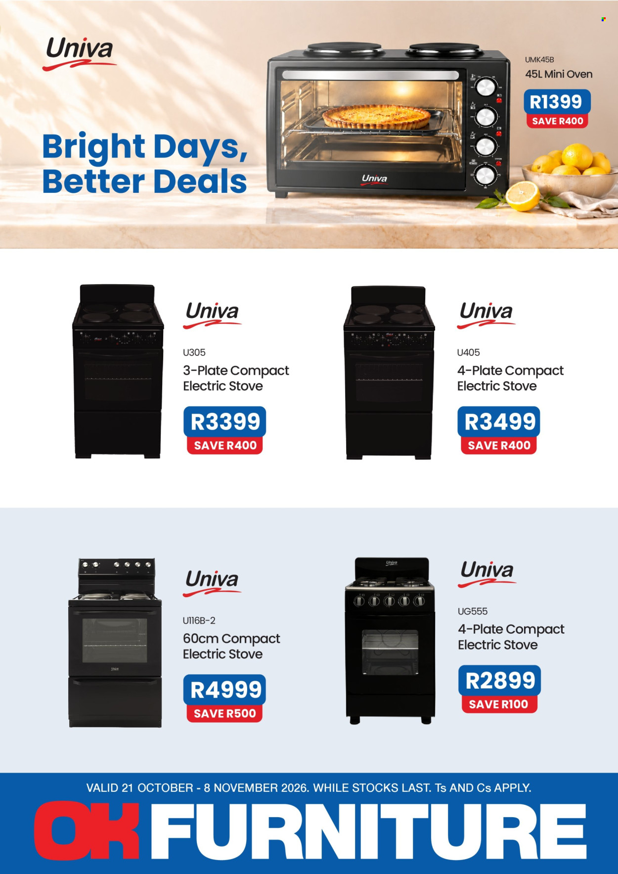 OK Furniture specials - 21/10/2026 - 08/11/2026. Page 1