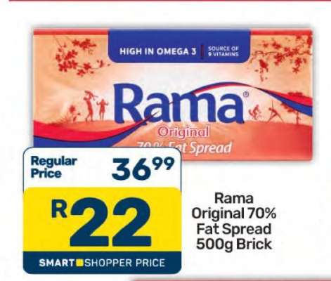 Rama Original 70% Fat Spread 500g Brick