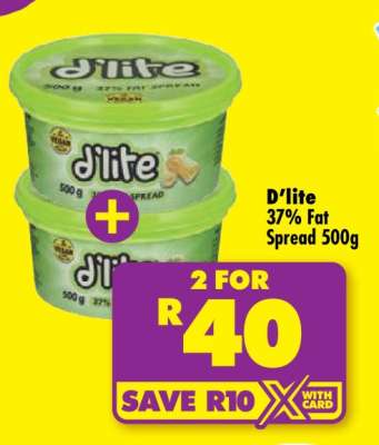 D'LITE 37% FAT SPREAD 500g