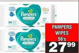 PAMPERS WIPES 56's