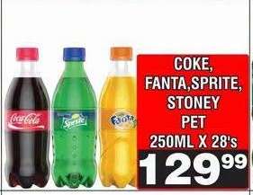Coke, Fanta, Sprite, Stoney PET