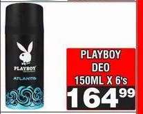 PLAYBOY DEO 150ML X 6's