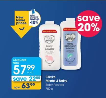 Clicks Made 4 Baby Baby Powder