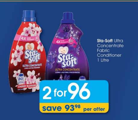 Sta-Soft Ultra Concentrate Fabric Conditioner 1 Litre
