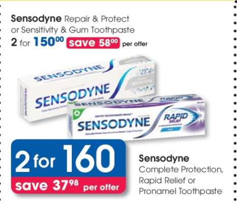 Sensodyne Complete Protection, Rapid Relief or Pronamel Toothpaste