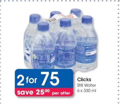 Clicks Still Water 6 x 330 ml