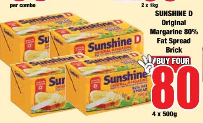 SUNSHINE D Original Margarine 80% Fat Spread Brick