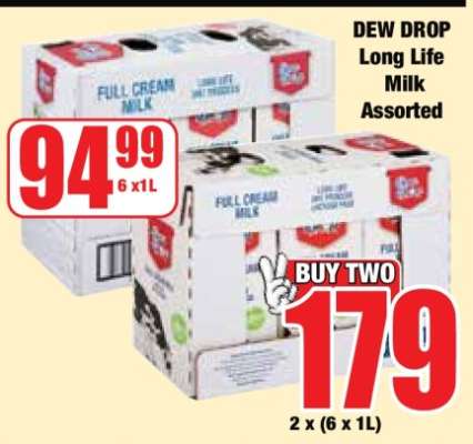 DEW DROP Long Life Milk Assorted