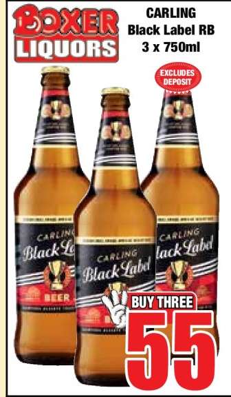 CARLING Black Label RB 3 x 750ml