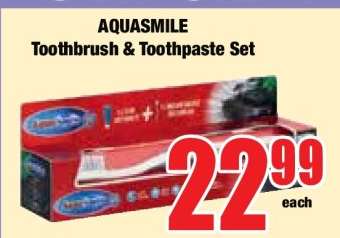 AQUASMILE Toothbrush & Toothpaste Set