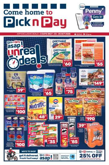 Pick n Pay catalogue  - 23/10/2026 - 25/10/2026.