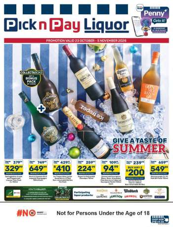 Pick n Pay catalogue  - 23/10/2026 - 05/11/2026.