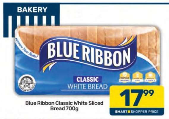 Blue Ribbon Classic White Sliced Bread 700g