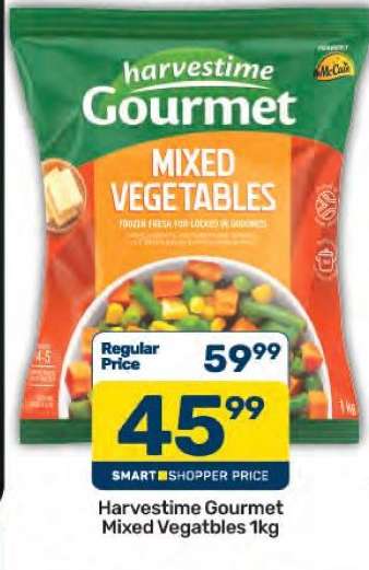 Harvestime Gourmet Mixed Vegetables 1kg