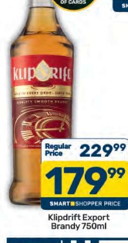 KLIPDRIFT EXPORT BRANDY 750ml