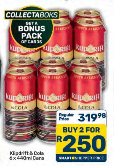 Klipdrift & Cola 6 x 440ml Cans