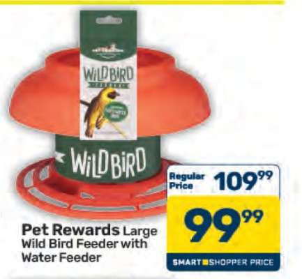 Pet Rewards Large Wild Bird Feeder with Water Feeder