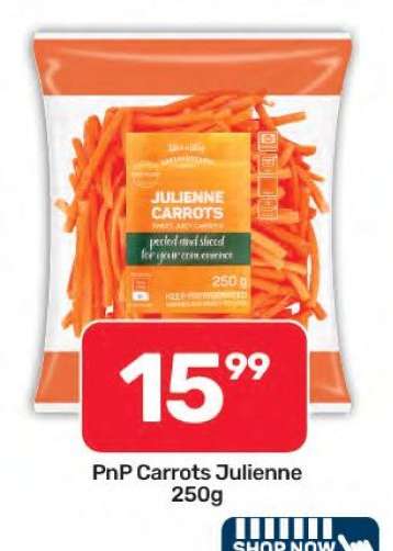 PnP Carrots Julienne 250g