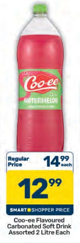 Coo-ee Flavoured Carbonated Soft Drink Assorted 2 Litre Each