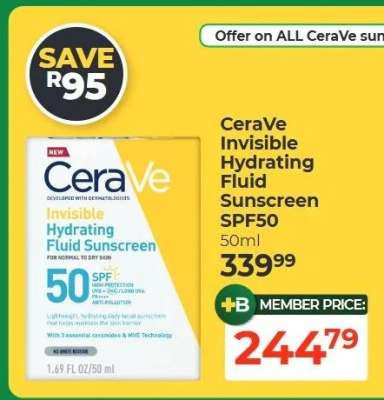 CeraVe Invisible Hydrating Fluid Sunscreen SPF50