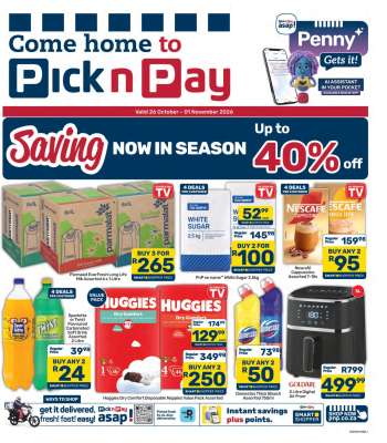 Pick n Pay catalogue  - 26/10/2026 - 01/11/2026.