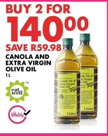 Canola and Extra Virgin Olive Oil