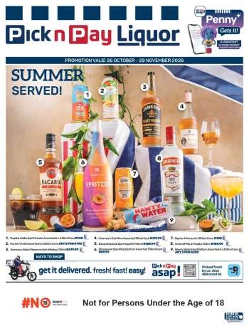 Pick n Pay catalogue  - 26/10/2026 - 29/11/2026.