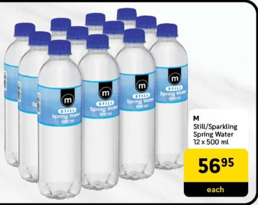 M Still/Sparkling Spring Water