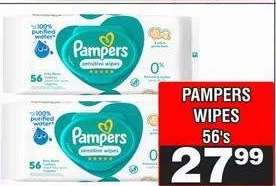 PAMPERS WIPES 56's