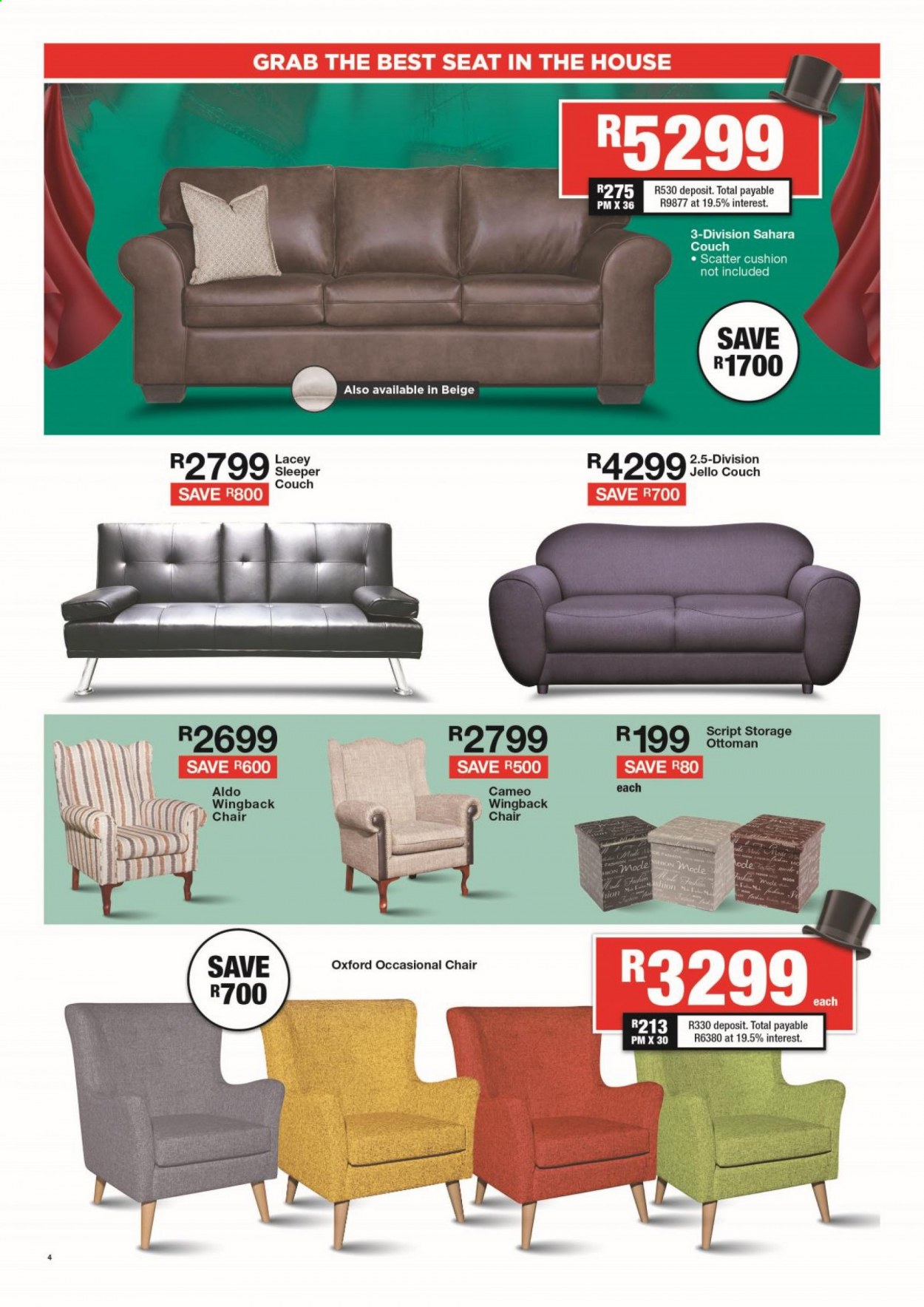 House and home 2 seater deals couches